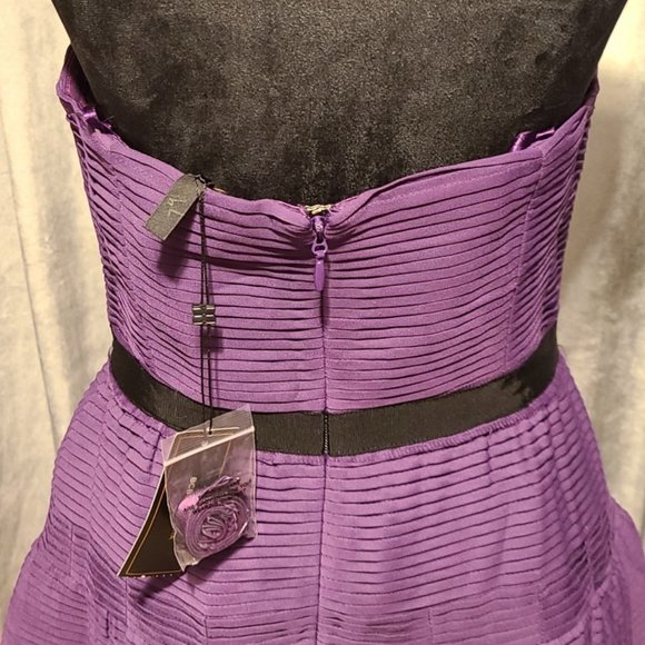 BCBG Max Azria Purple Strapless Dress Size 10 NWT - Picture 5 of 5